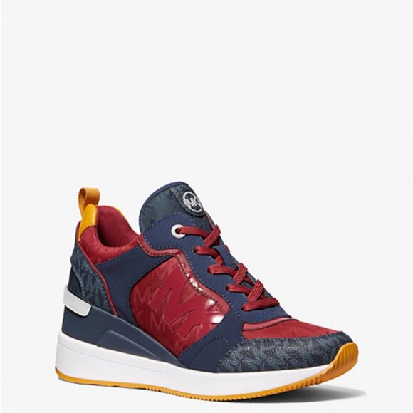 Michael Kors Crista Mixed-Media Trainer. - Picture 1 of 2